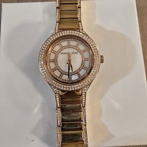 Michael Kors MK3443 Mini Kerry MOP Dial Rose Gold Tone Stainless Women's Watch